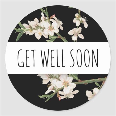 Get Well Soon Classic Round Sticker Zazzle Get Well Soon Round