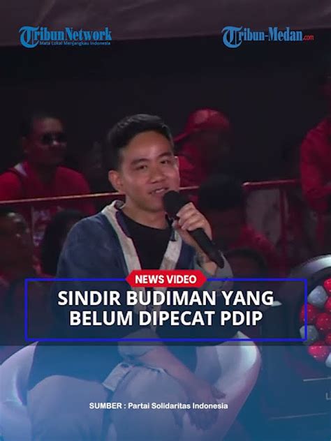 Gibran Sindir Budiman Yang Tak Jadi Dipecat Pdi Perjuangan Karena