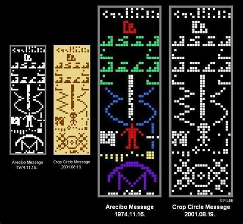 Arecibo message and reply in 2023 | Crop circles, Arecibo message, Arecibo