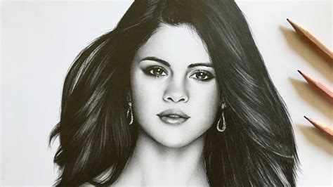 Drawing Selena Gomez Realistic Graphite Drawing Re Upload Youtube