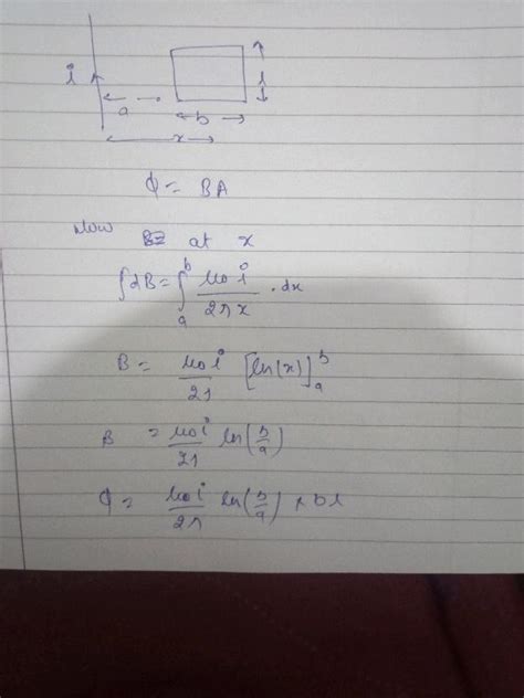 15 A Rectangular Loop Is Kept A Distance A From An Infinitely Long Wire As Shown In Figure The