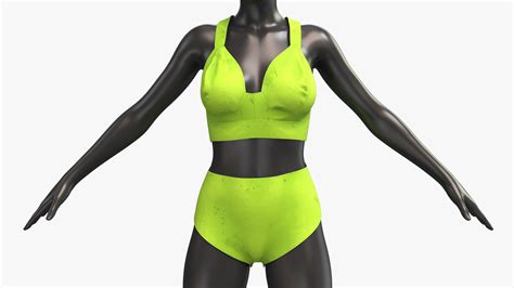 D Bikini Set Mannequin Female Pose PBR K TurboSquid