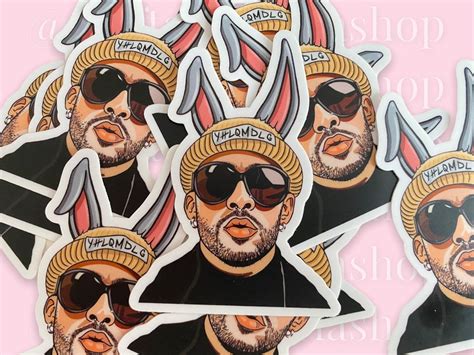 Bad Bunny Sticker Yhlqmdlg Mal Conejo Benito Sticker Un Verano