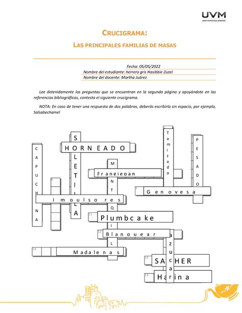 A8 HZH Crucigrama De Blackboard CRUCIGRAMA LAS PRINCIPALES