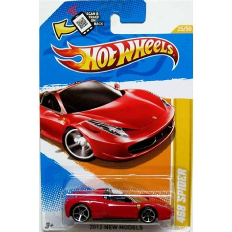 RED FERRARI 458 SPIDER 2012 Hot Wheels New Models 1:64 Scale ...