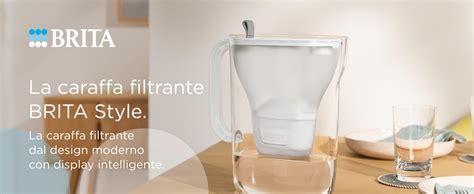 BRITA Caraffa Filtrante Acqua Style 2 4L Incl 1 X Filtro BRITA