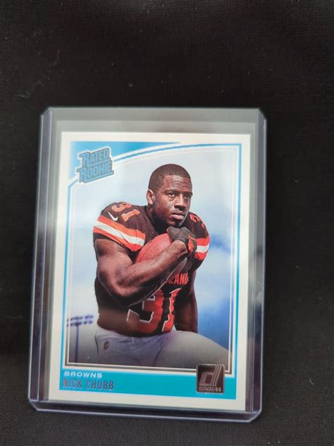 Panini Donruss Football Nick Chubb Rated Rookie Card Ebay