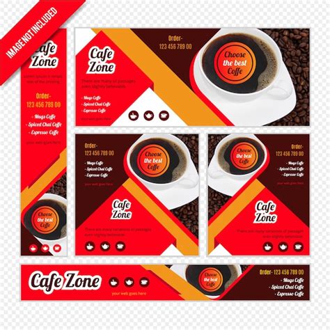 Conjunto De Banners Web Para Cafeter A Vector Premium