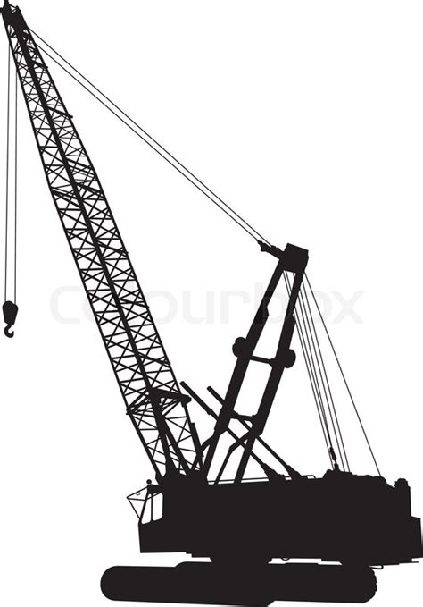 Silhouette of construction crane | Stock Vector | Colourbox