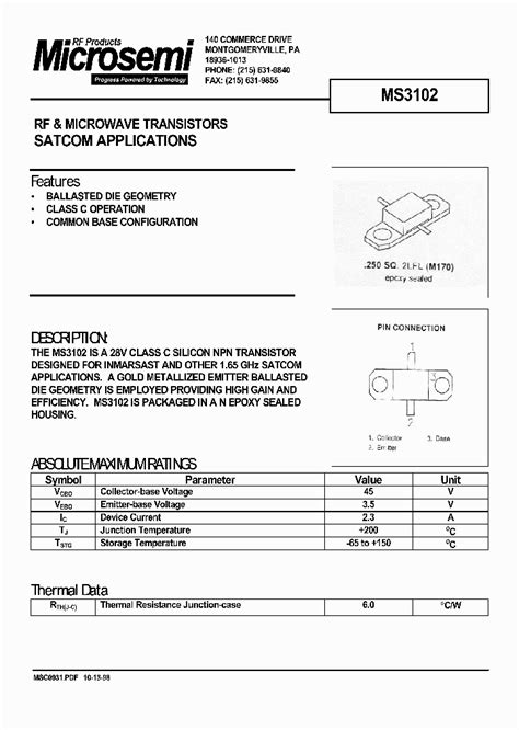 MS3102_297534.PDF Datasheet Download --- IC-ON-LINE