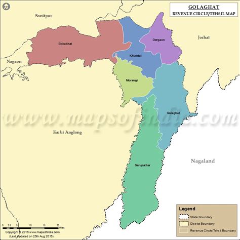 Golaghat Tehsil Map Circles In Golaghat