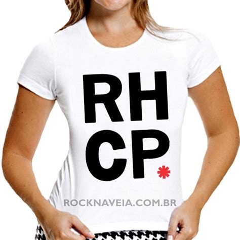 Camiseta feminina baby look Red Hot Chili Peppers Versão ESTAMPARIA ROCK NA VEIA