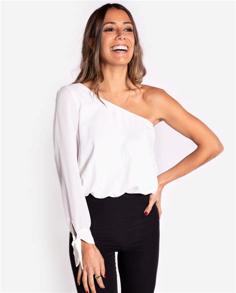 Venta Blusa De Gasa Blanca En Stock