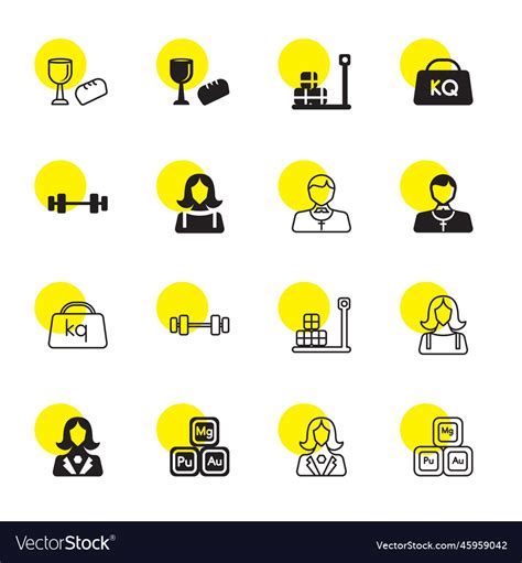 Mass icons Royalty Free Vector Image - VectorStock