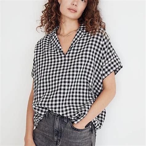 Madewell Tops Madewell Swenson Popover Shirt In Doublefaced Gingham