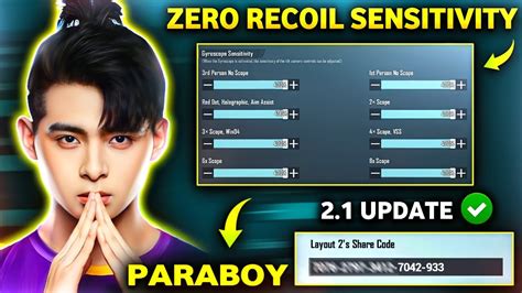 New Nova Paraboy Sensitivity Zero Recoil Sensitivity Nv