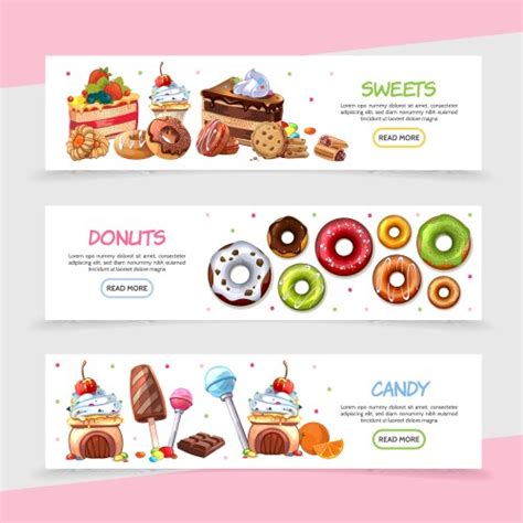 Candy Sweets Cartoon Set Royalty Free Vector Image