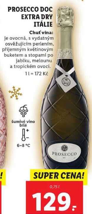 ARCHIV PROSECCO DOC EXTRA DRY ITÁLIE 0 75 l v akci platné do 12 12