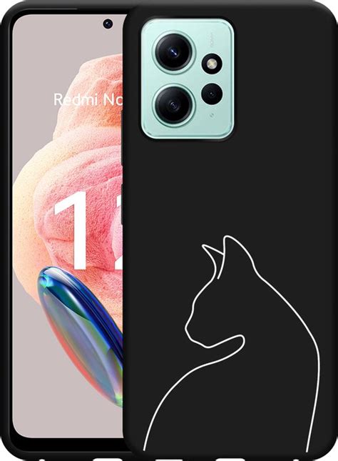 Cazy Hoesje Zwart Geschikt Voor Xiaomi Redmi Note G Kattencontour