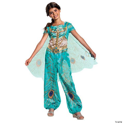 Girls Classic Aladdin™ Live Action Teal Jasmine Costume Oriental Trading