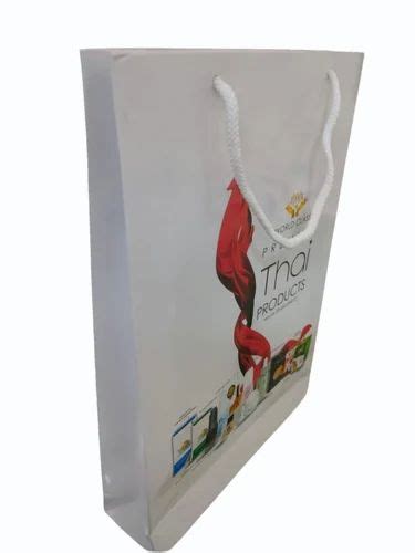 White Base Printed Paper Carry Bags For Shopping Capacity Kg At