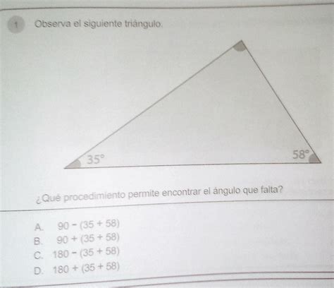 Observa El Siguiente Tri Ngulo Ou Procedimiento Permite Encontrar