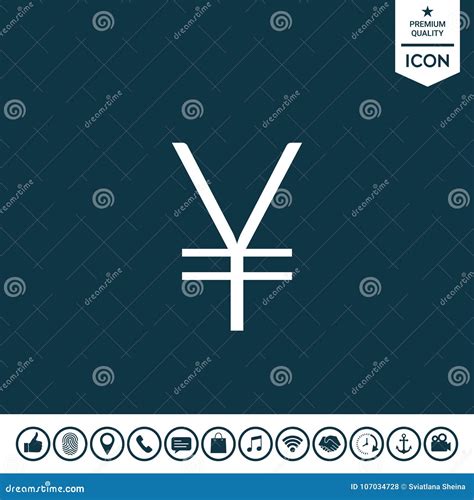 Yen symbol icon stock vector. Illustration of icon, market - 107034728