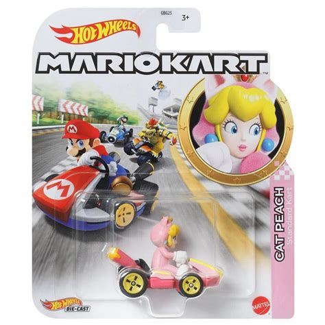 Hot Wheels Mario Kart Cat Peach E Standard Kart Gbg25 em Promoção na