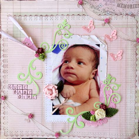 Layout Cute Baby Girl Scrapbook Layouts Baby Girl Baby Girl