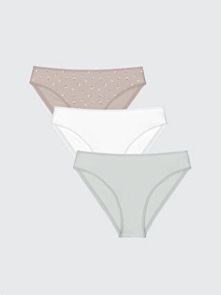 Patterned Bikini Briefs Pack S H Z LT LC Waikiki