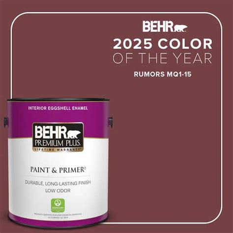 BEHR PREMIUM PLUS 1 Gal MQ1 15 Rumors Eggshell Enamel Low Odor