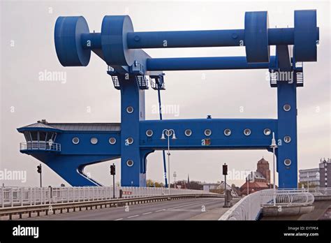 Wolgast, lift bridge (Peenebrücke Stock Photo - Alamy