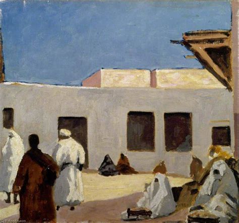 Paintings Reproductions Houses And People In Marrakech 1935 By Winston