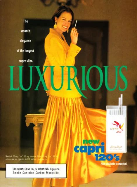 Capri Cigarette Ad 35 Rare 1993 Vintage Out Of Print £783 Picclick Uk