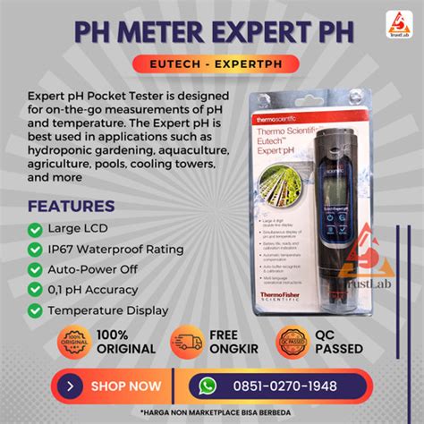 Jual Expert Ph Eutech Ph Meter Digital Eutech Ph Tester Ph Meter