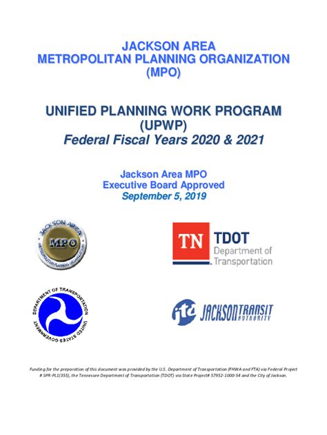 Fillable Online Unified Planning Work Program CMPDD Fax Email Print