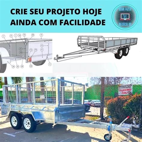 Projeto Carretinha Gaiola Reboque Trucada Eixos Ca Amba Mercadolivre