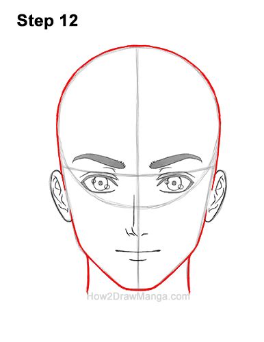 How Draw Anime Male Head