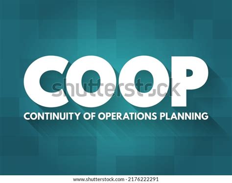 Coop Continuity Operations Planning Initiative Ensure Stock Illustration 2176222291 Shutterstock