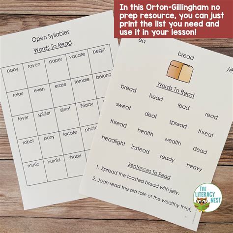 Decodable Word Lists And Sentences For Orton Gillingham Lessons Levels