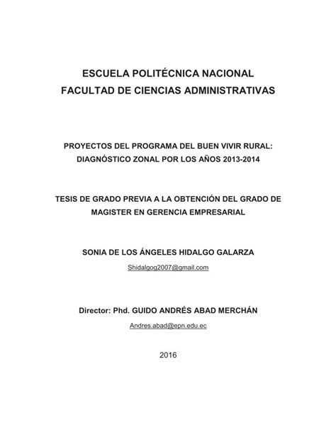 Pdf Escuela Polit Cnica Nacional Facultad De Bibdigital Epn Edu Ec