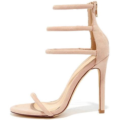 Floor Is Yours Nude Suede High Heel Sandals Sandals Heels Suede High Heels Strappy High