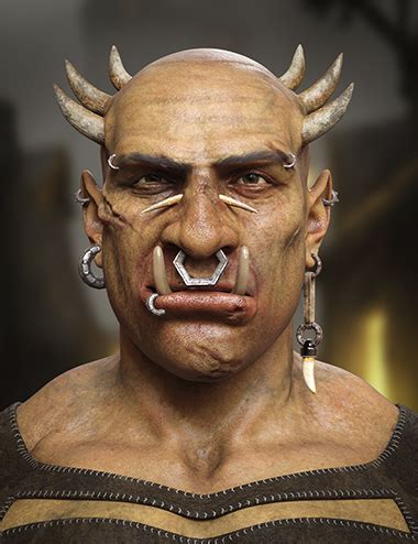 M3D Orc Piercings Set For Genesis 9 Daz 3D