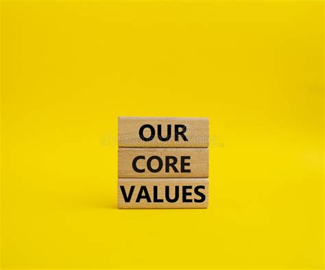 Our Core Values Symbol Concept Words Our Core Values On Wooden Blocks