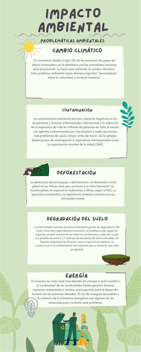 Infografía Impacto Ambiental Problema Ambiental