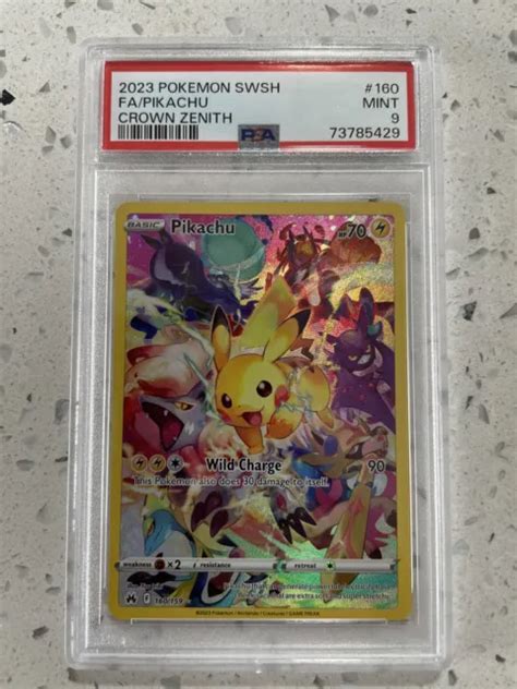 Pokemon Crown Zenith Pikachu Full Art Secret Rare Psa Mint