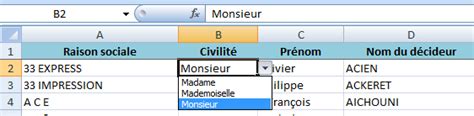 BTS NDRC Lycée Emiland Gauthey Base de données avec EXCEL