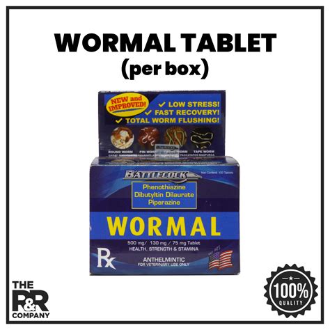 Wormal Tablets Battlecock For Gamefowl Sabong Poultry Manok Chicken