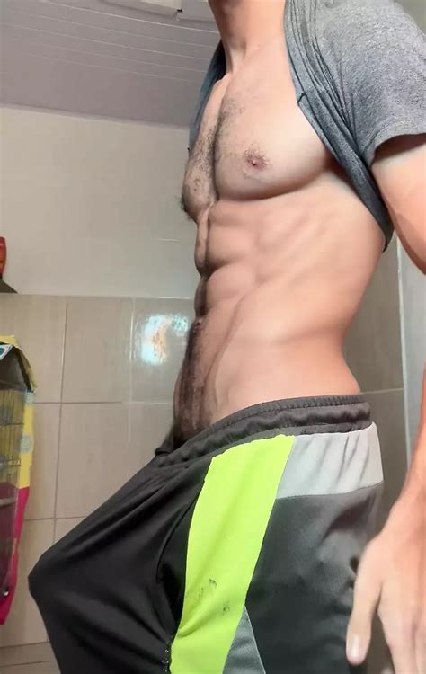 Hairy Cock Showing Off In The Bathroom Jerking Off Gay Big Cock Porn Feat Noah XXL XHamster