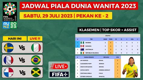 Jadwal Piala Dunia Wanita Hari Ini Prancis Vs Brazil Klasemen